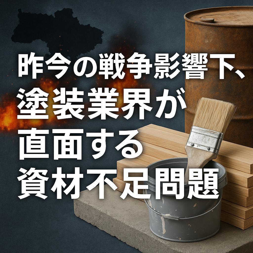 昨今の戦争影響下、塗装業界が直面する資材不足問題
