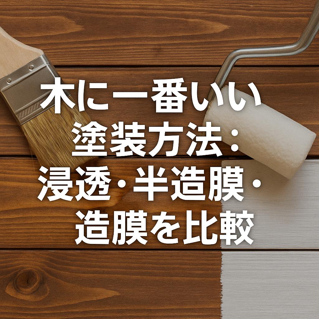 木に一番いい塗装方法：浸透・半造膜・造膜を比較